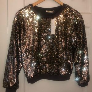 NWT Alice + Olivia Sequin Top
